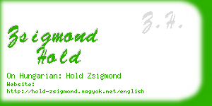 zsigmond hold business card